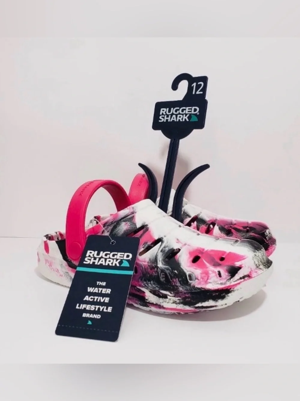 🆕 Toddler Girls Rugged Shark Water Safe EVA Slip On Breathable Clog Shoes Size 1